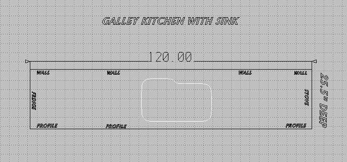 Galley Kitchen With Sink