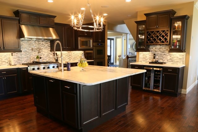Modern Design Grey Color Prefab Kitchen Granite Countertop Vanity
