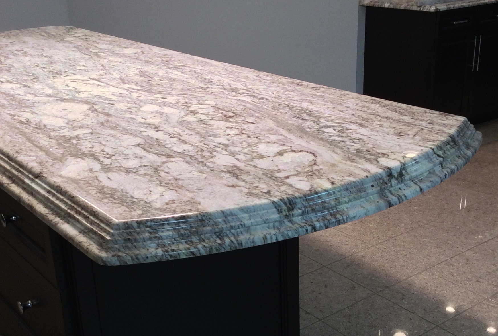granite marble edge countertops double stacked kitchen roman cm countertop ogee types etching elite gray quartz 6cm tops polished veining